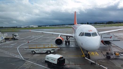 Plane at Bristol Airport