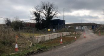 Anaerobic digestor facility site entrance